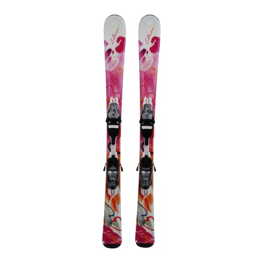 Ski occasion junior Elan LiL Magic rose/Blanc + fixations