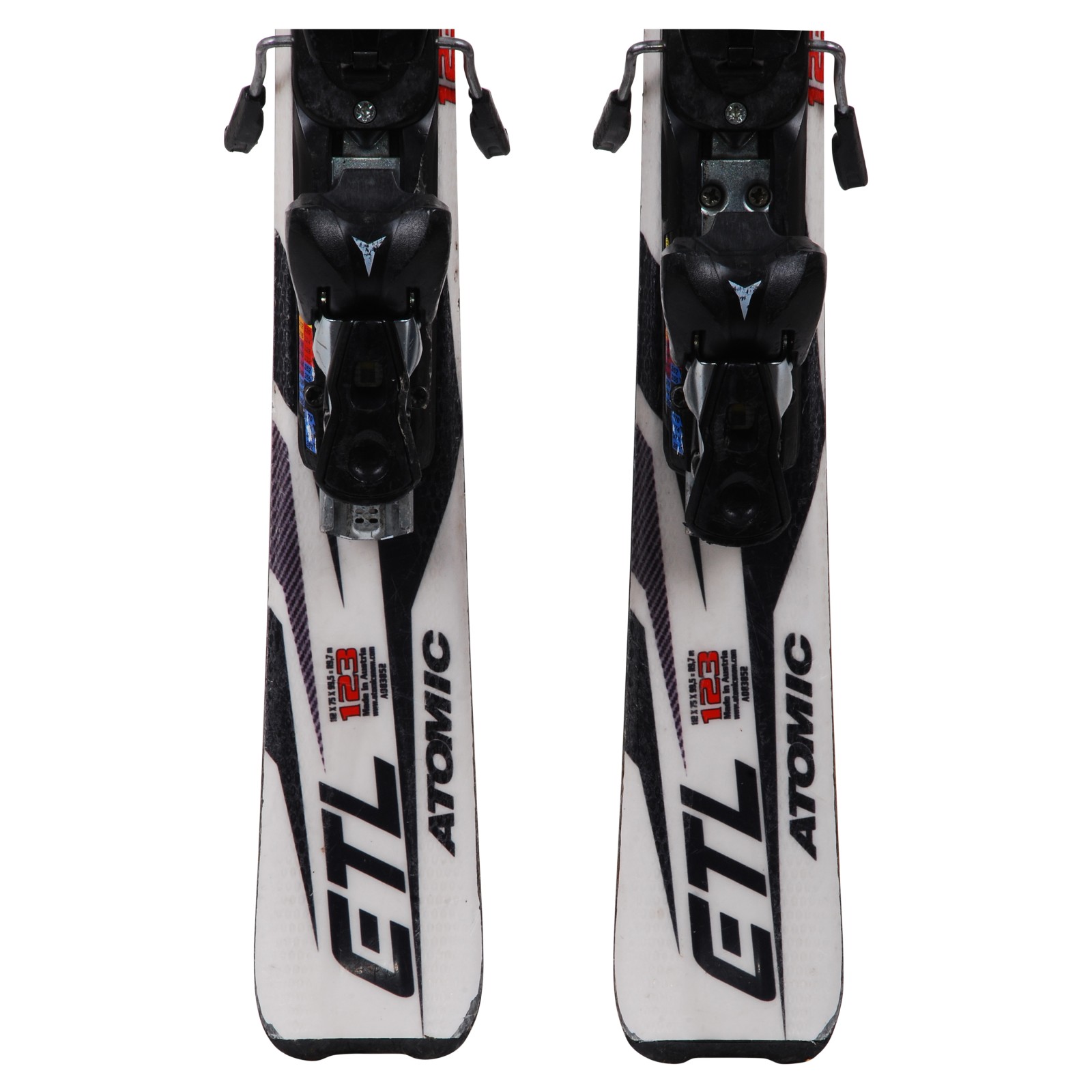 Mini ski occasion Atomic ETL blanc/noir+ fixations