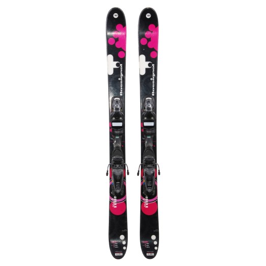 Mini esquí usado Rossignol el Negro Mini - fijaciones