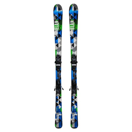 Ski occasion junior Elan Pinball Team + fixations - Qualité B