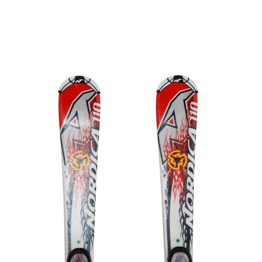Ski occasion Junior Nordica Team + fixations - Qualité A