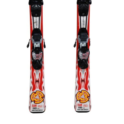 Ski occasion Junior Nordica Team + fixations - Qualité A