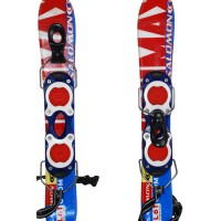 Usado Salomon Grom Snowblade Mini Ski + fijaciones