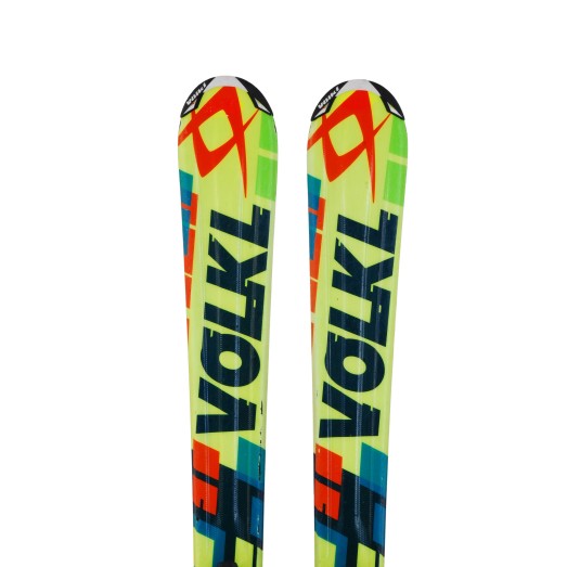  Junior Ski Völkl Racetiger SL Gelb Grün + Bindungen