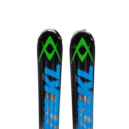 Ski occasion junior Volkl RTM noir/bleu + fixations - Qualité A