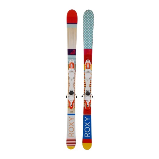Ski occasion junior Roxy Bonbon + Fixations - Qualité B