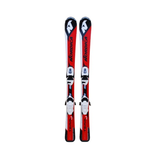 Junior used skiing Nordica Team J + bindings - Quality A