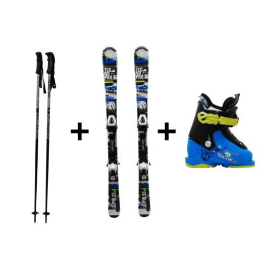 Complete Used Skis Pack Junior Tecnopro Pulse Team