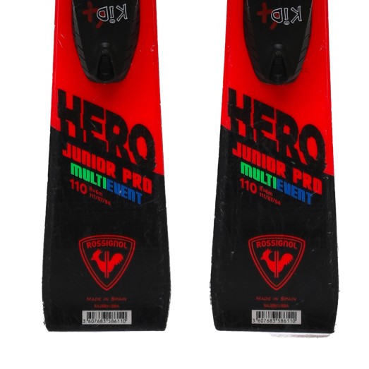 Ski occasion junior Rossignol Hero Multi Event Junior Pro + fixations - Qualité A