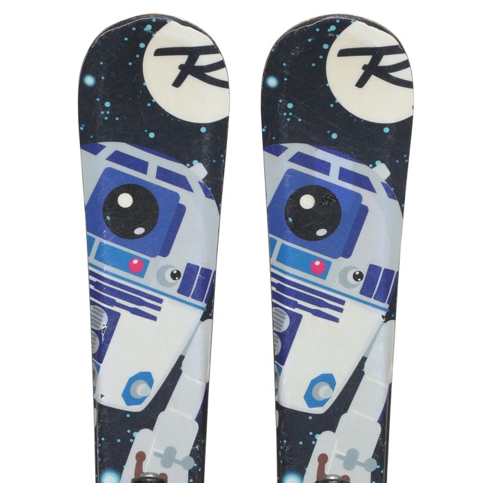 Ski occasion junior Rossignol Star Wars R2D2 + fixations - Qualité B