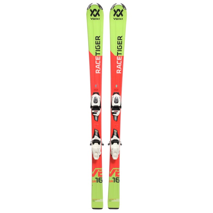 Volkl Racetiger GS junior used ski + bindings - Quality A
