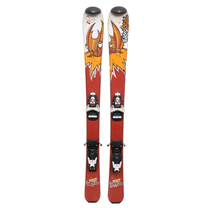 Ski occasion junior Wedze easy2roll + fixations - Qualité A