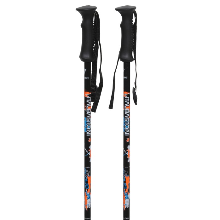 New alpine ski poles italbastoni noir/orange a pair