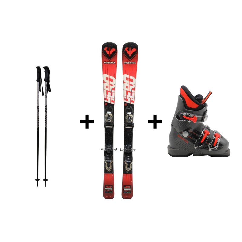 Pacchetto completo Rossignol Junior usato Hero Junior Multi Event