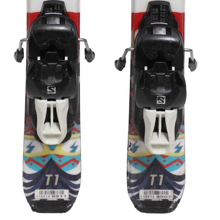 Ski occasion junior Salomon T1 + fixations - Qualité B