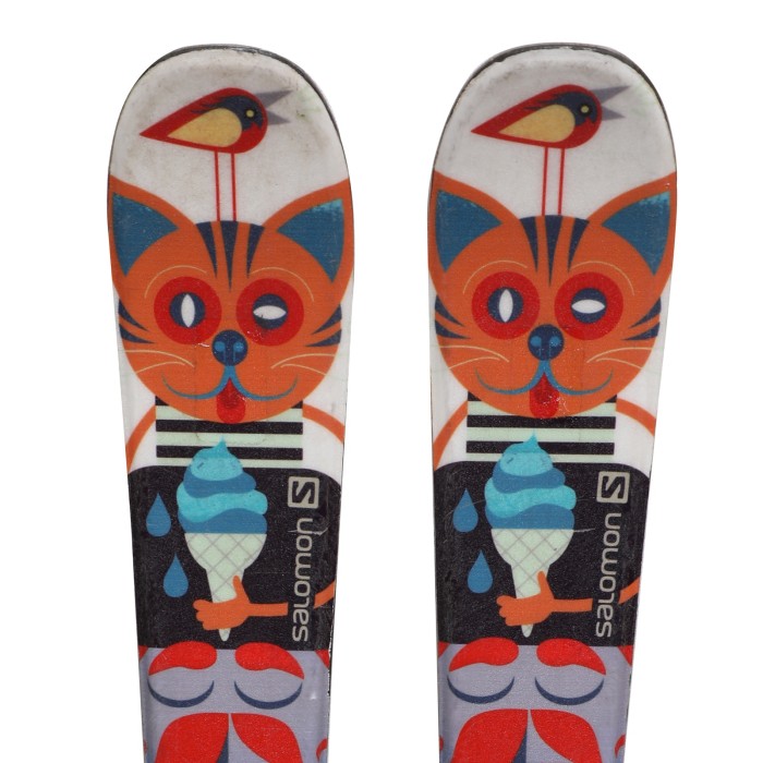 Ski occasion junior Salomon T1 + fixations - Qualité C