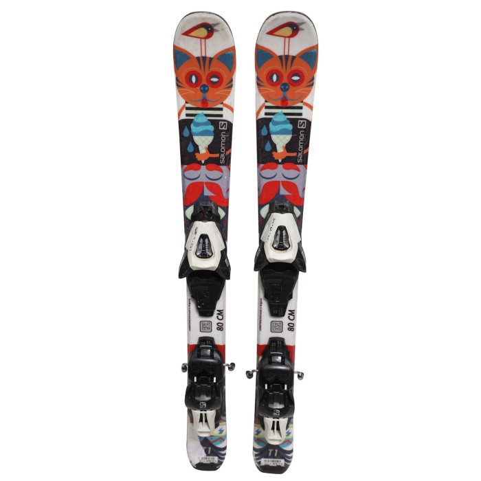 Ski occasion junior Salomon T1 + fixations - Qualité C