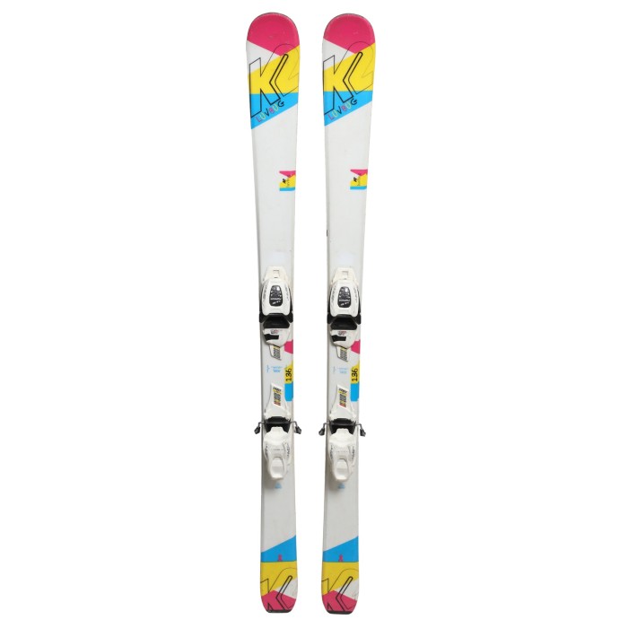 Esquís junior K2 Luvbug usados + fijaciones - Calidad A