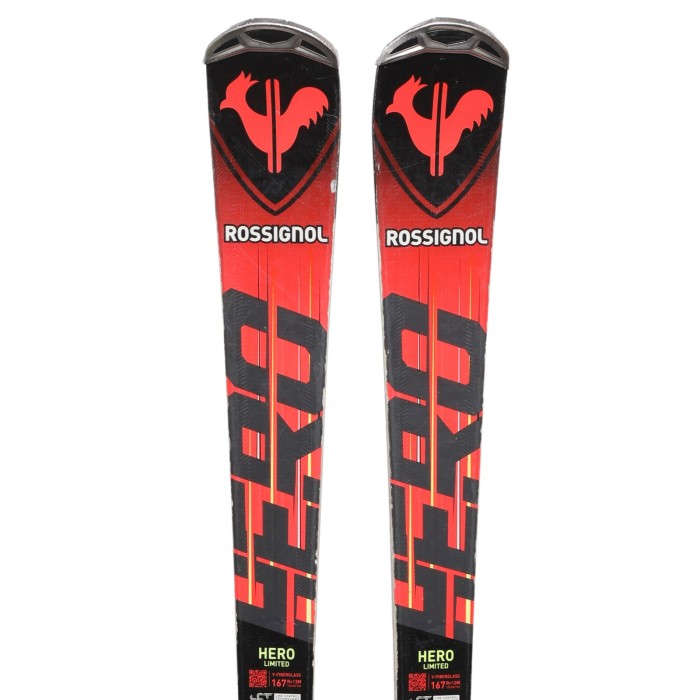 Ski occasion Rossignol Hero Limited + fixations - Qualité B