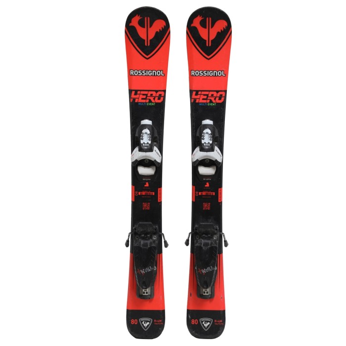 Ski occasion junior Rossignol Hero Multi Event + fixations