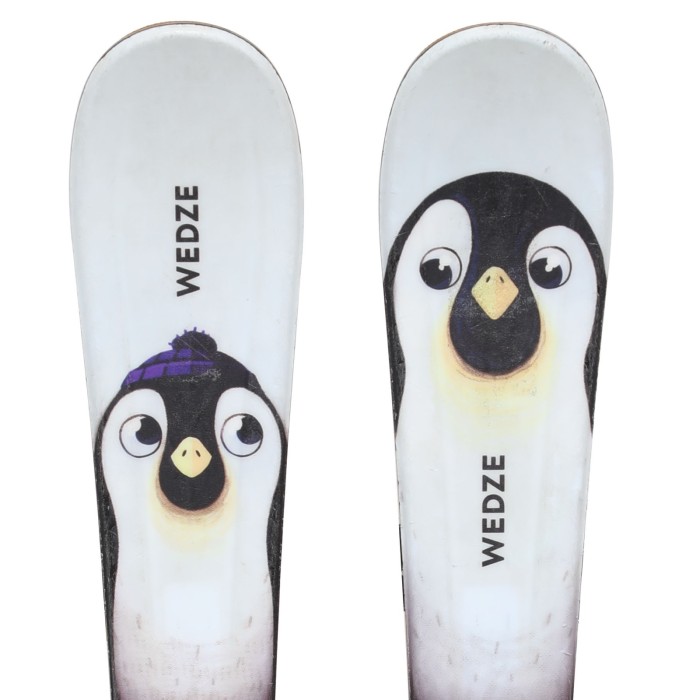 Esquí junior usado Wedze Boost 100 Penguin + fijaciones - Calidad A