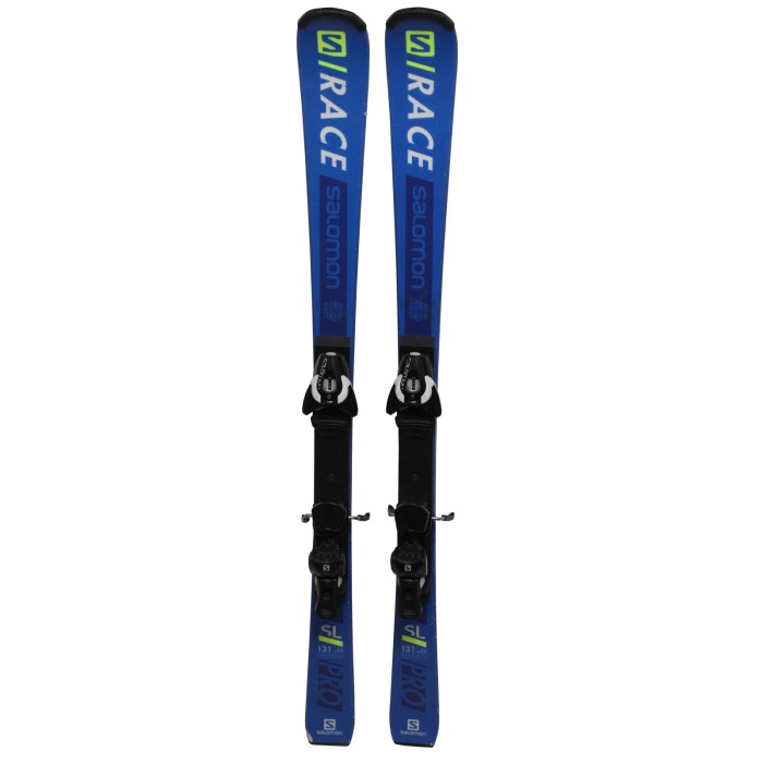 Ski occasion junior Salomon S Race SL Pro + fixations - Qualité B